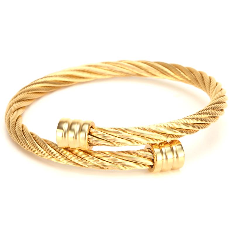 dappertime gold wire steel bracelet
