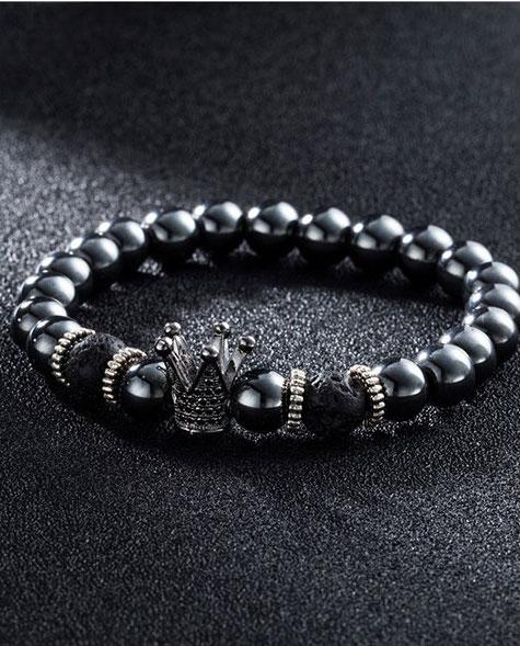 dappertime grey crown beads bracelet