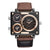 DapperTime Men's Triple Time Zone Aviator Military Watch