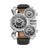 DapperTime Men's Triple Time Zone Quartz Leather Military Watch